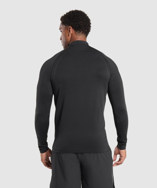 Apex Seamless 1/4 Zip Black/Dark Grey - Image 2