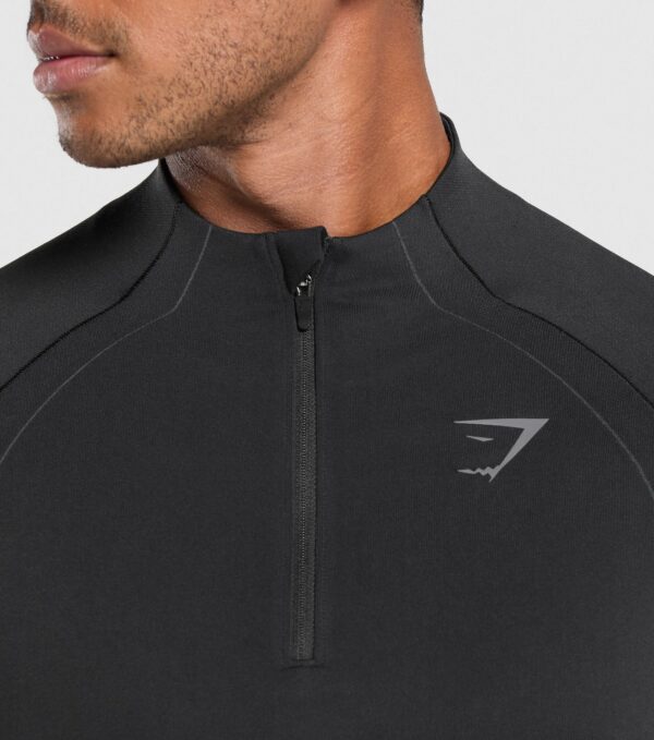 Apex Seamless 1/4 Zip Black/Dark Grey - Image 5