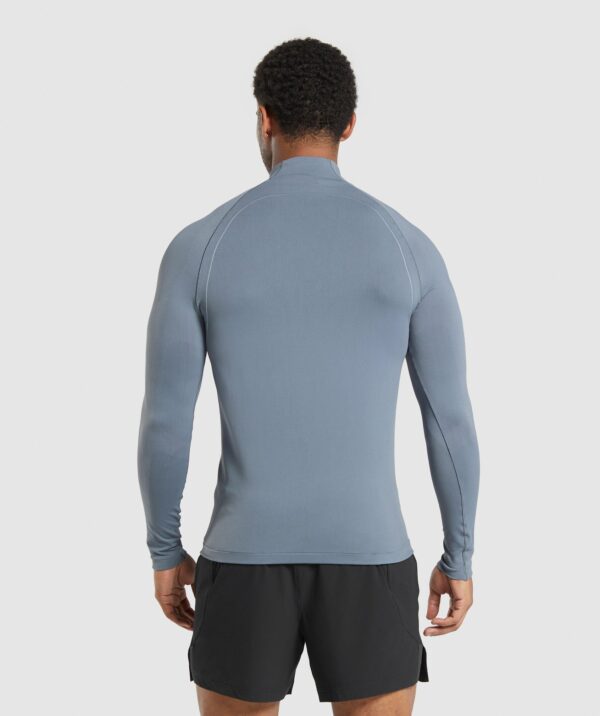 Apex Seamless 1/4 Zip Iron Blue/Cool Blue - immagine 2