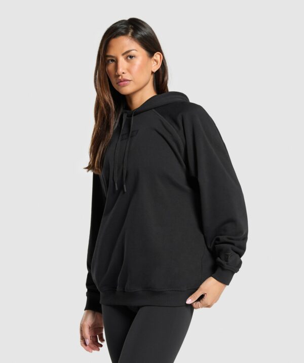 Block Oversized Hoodie Black - Image 3