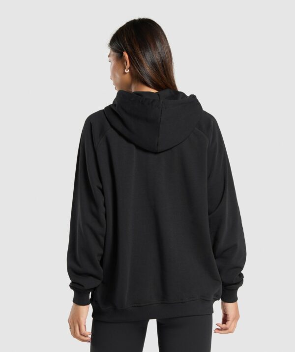 Block Oversized Hoodie Black - Image 2