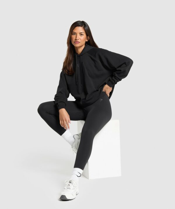 Block Oversized Hoodie Black - Image 6