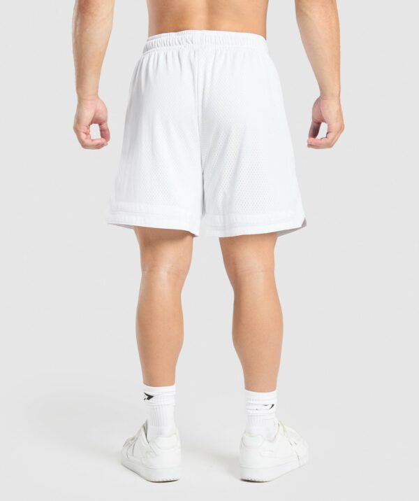 Varsity Mesh Shorts White - Image 2