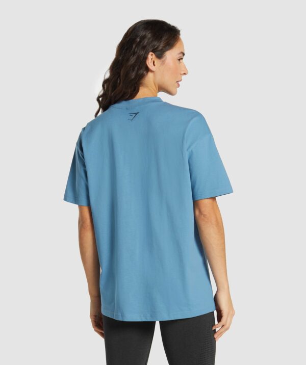 Block Oversized T-Shirt Classic Blue - Image 2