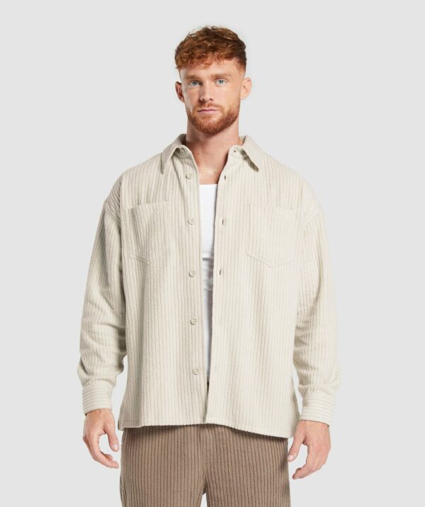 Cord Overshirt Pebble Grey