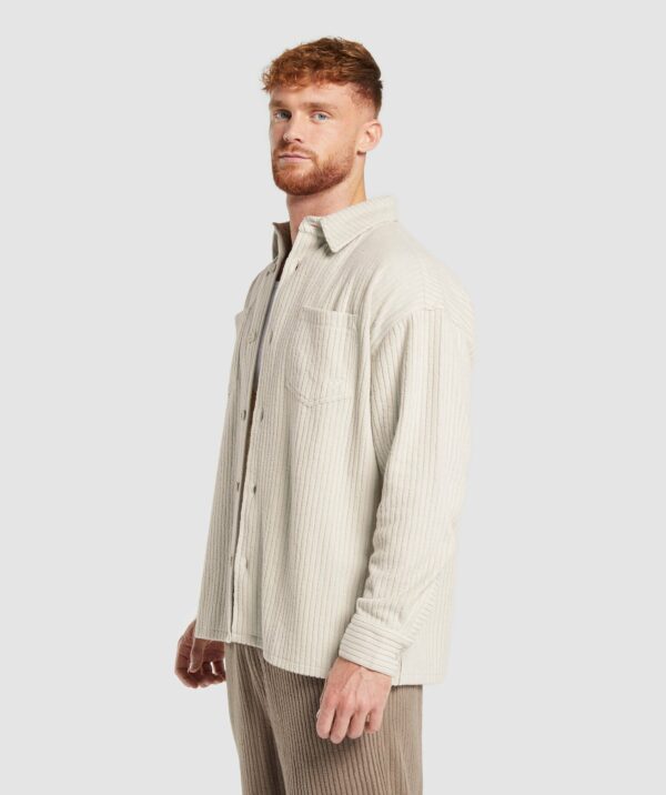 Cord Overshirt Pebble Grey - immagine 3