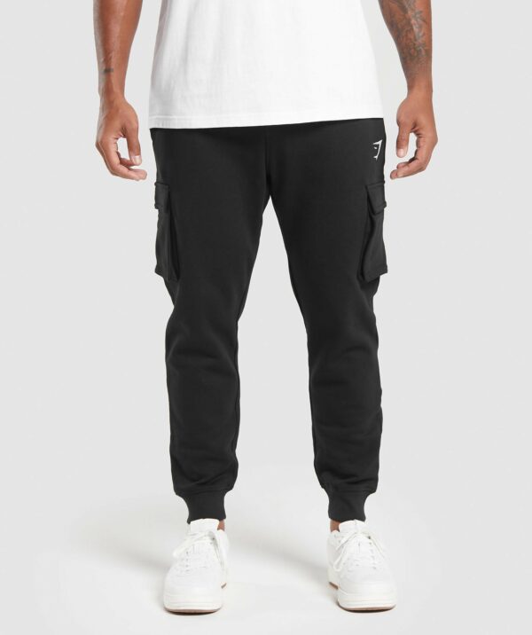 Crest Cargo Joggers Black - Image 2