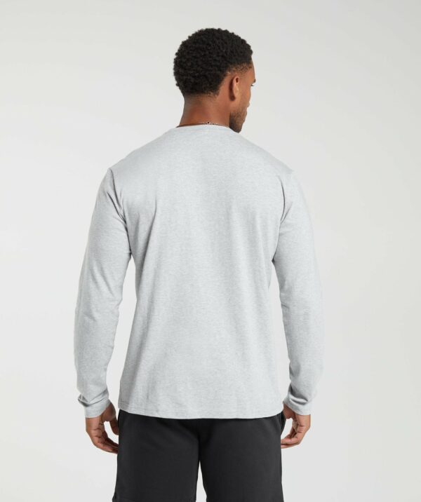 Crest Long Sleeve T-Shirt Light Grey Marl - immagine 2