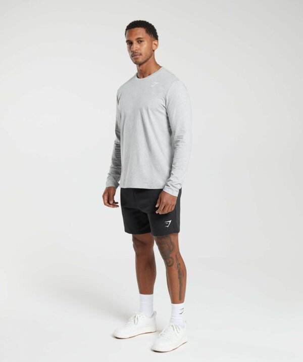 Crest Long Sleeve T-Shirt Light Grey Marl - immagine 4