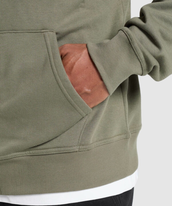 Crest Oversized Zip Up Hoodie Base Green - immagine 6