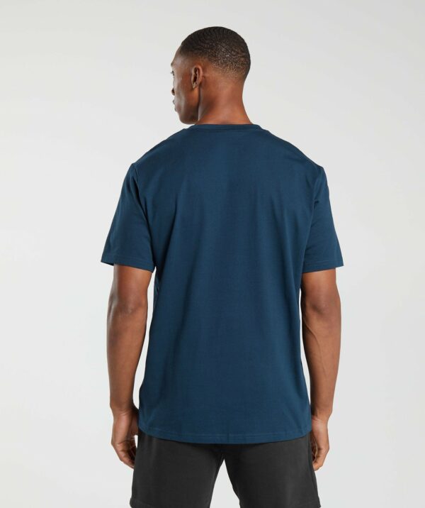 Crest T-Shirt Navy - Image 2