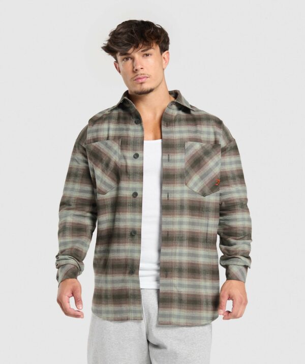 Flannel Shirt Strength Green - immagine 2