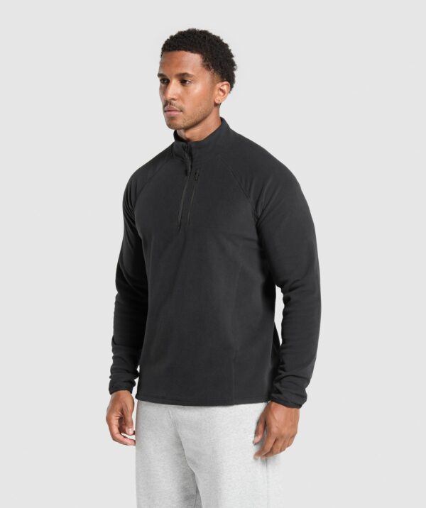 Fleece 1/4 Zip Black - Image 2