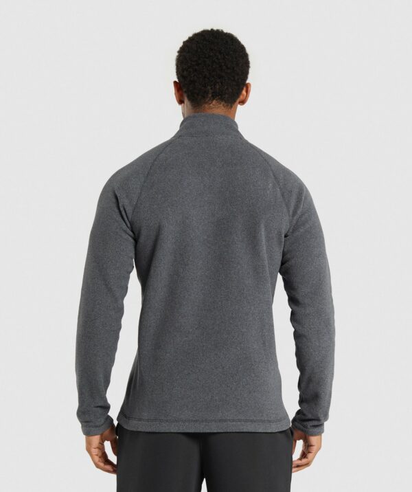 Fleece 1/4 Zip Black/Graphite Grey - Image 2