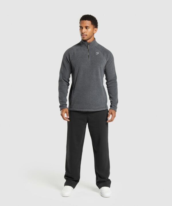 Fleece 1/4 Zip Black/Graphite Grey - Image 4