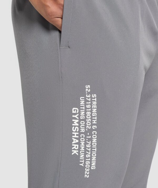 Fitness Apparel Woven Joggers Brushed Grey - Image 2