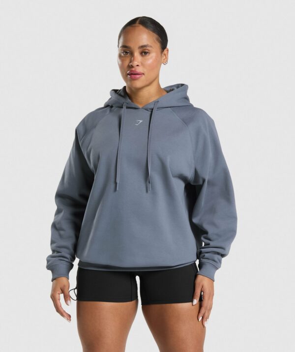 Gym Bunny Oversized Hoodie Iron Blue - immagine 2