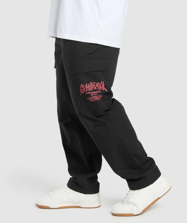 Metal Lifting Cargo Pants Black