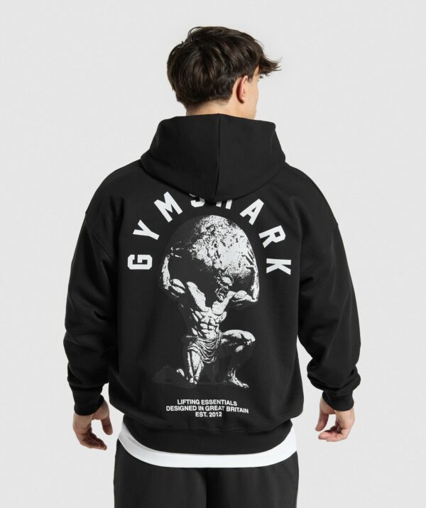 Atlas Zip Up Hoodie Black