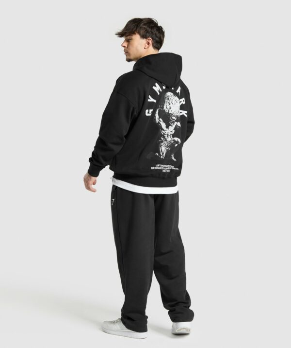 Atlas Zip Up Hoodie Black - Image 3