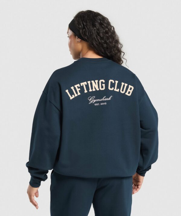 Lifting Club Oversized Sweatshirt Navy