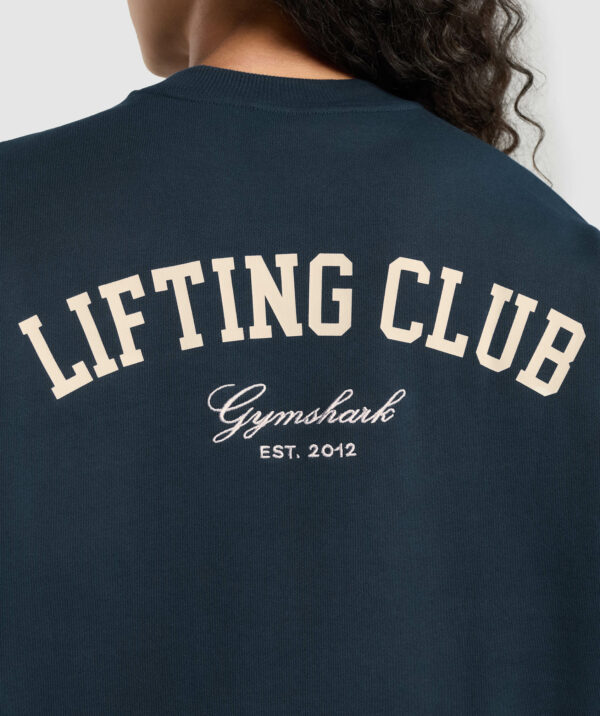 Lifting Club Oversized Sweatshirt Navy - immagine 5