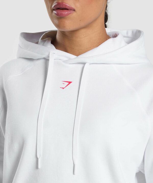 Graphic Reaper Oversized Hoodie White - immagine 7