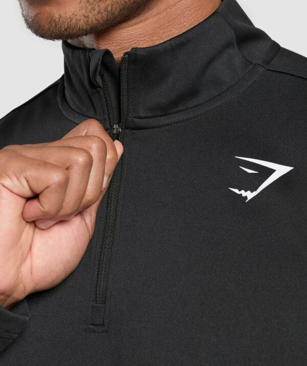 Running Dept. 1/4 Zip Black - immagine 6