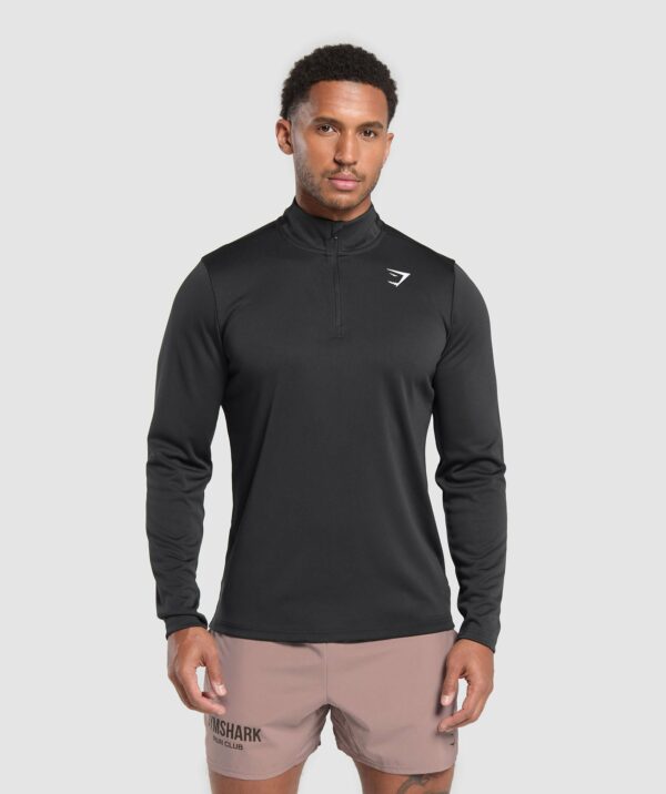 Running Dept. 1/4 Zip Black - immagine 2