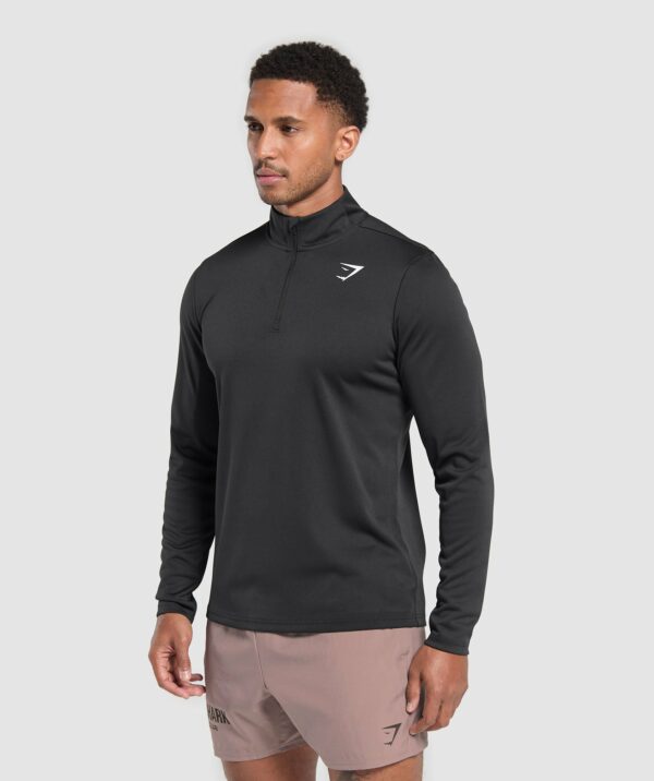 Running Dept. 1/4 Zip Black - immagine 3