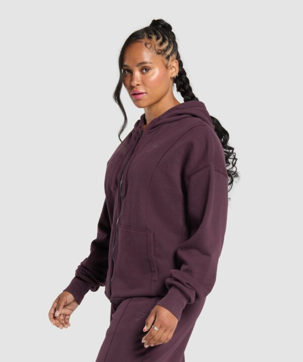 Power Oversized Zip Hoodie Depth Purple - immagine 3