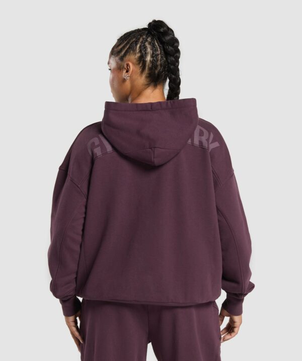 Power Oversized Zip Hoodie Depth Purple