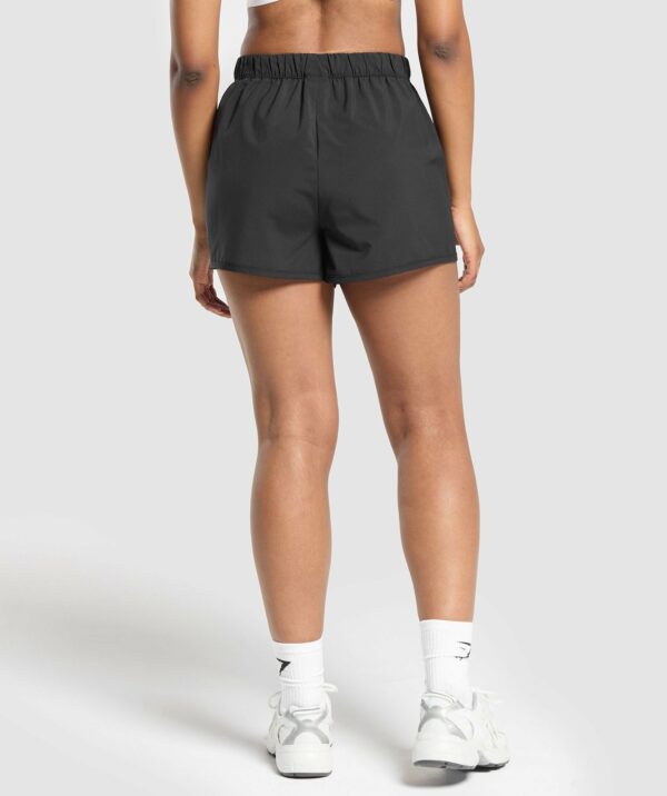 Scallop Hem Shaped Shorts Black - Image 2