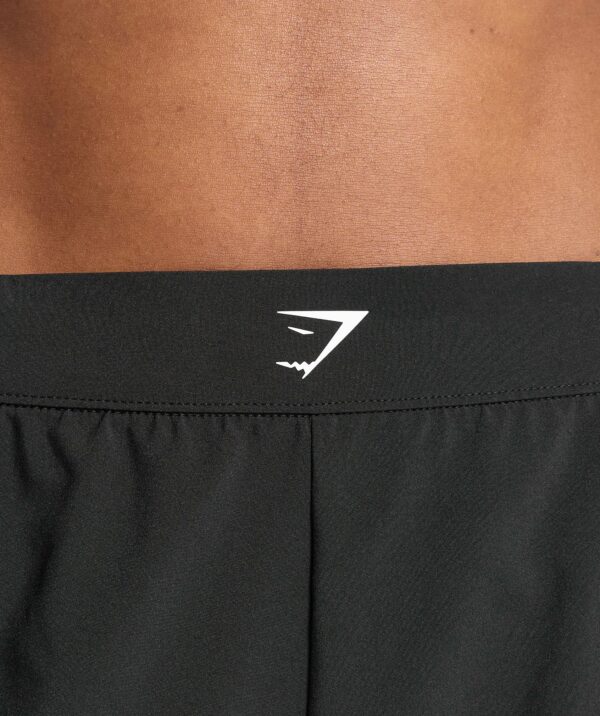 Scallop Hem Shaped Shorts Black - Image 7