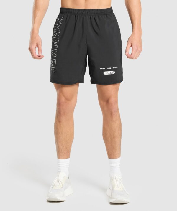 Fitness Graphic Shorts Black