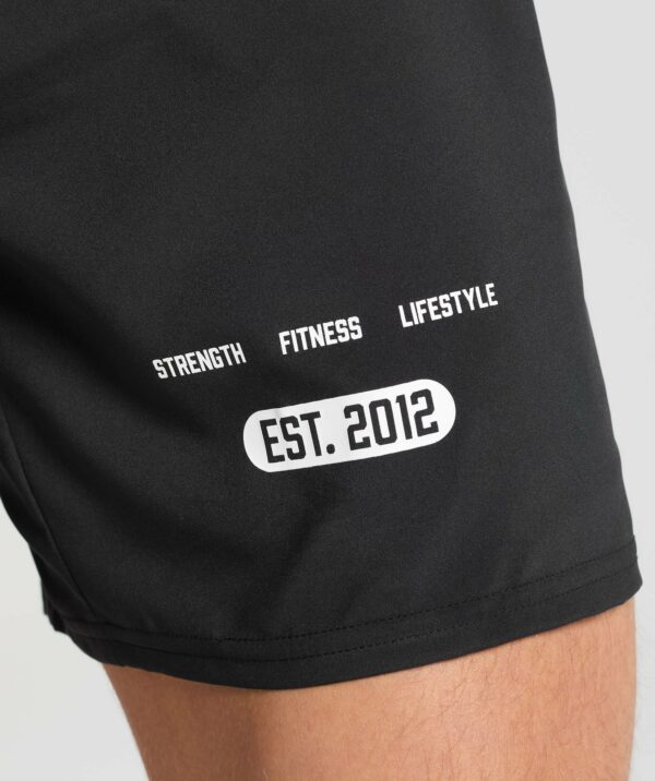 Fitness Graphic Shorts Black - Image 6