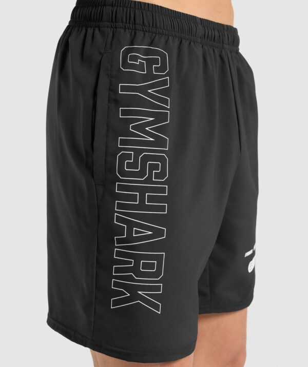 Fitness Graphic Shorts Black - Image 5