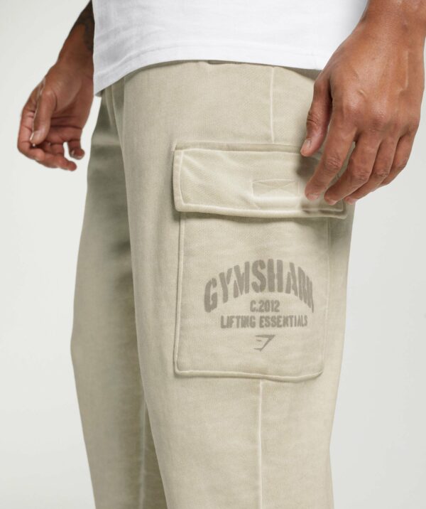 Heavyweight Washed Cargo Joggers Pebble Grey - immagine 7