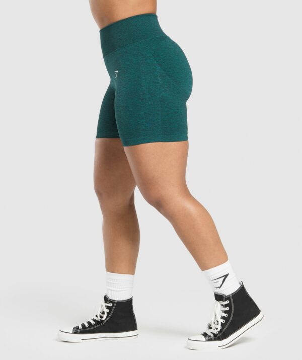 Lift Seamless Shorts Functional Teal/Black Marl - Image 4