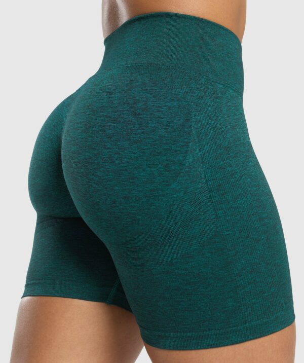 Lift Seamless Shorts Functional Teal/Black Marl - Image 6