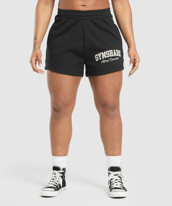 Lifting Essentials Graphic Brushed 4' Shorts Black