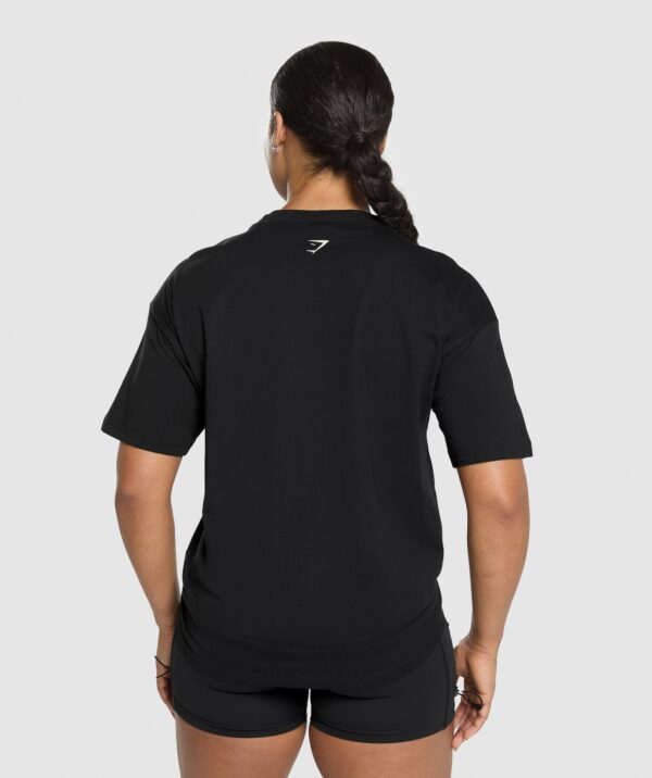 Lifting Essentials Graphic Oversized T-Shirt Black - Image 2