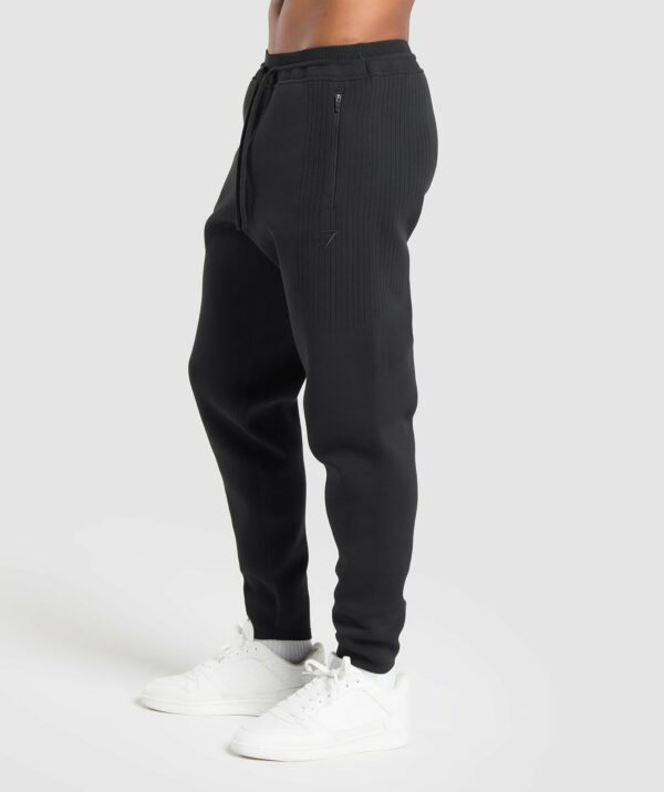 Flat Knit Joggers Black - immagine 3