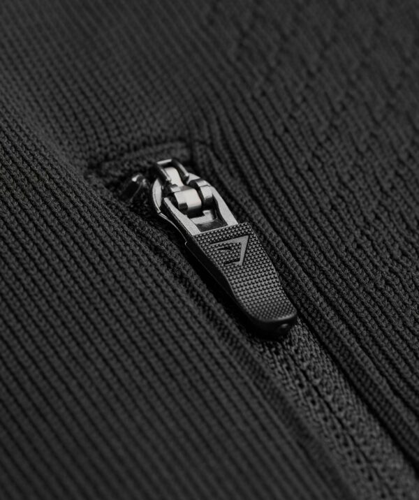 Flat Knit Zip Up Hoodie Black - Image 9