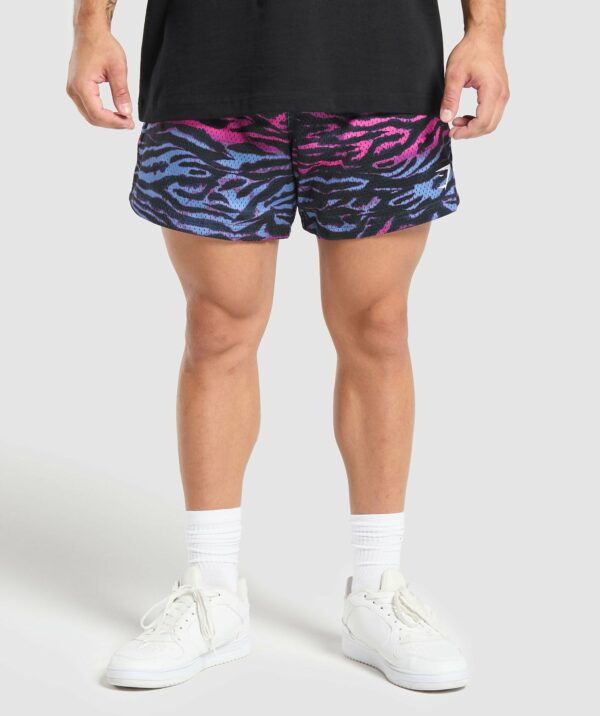 Printed Mesh 5" Shorts Physical Pink