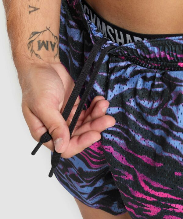 Printed Mesh 5" Shorts Physical Pink - immagine 5