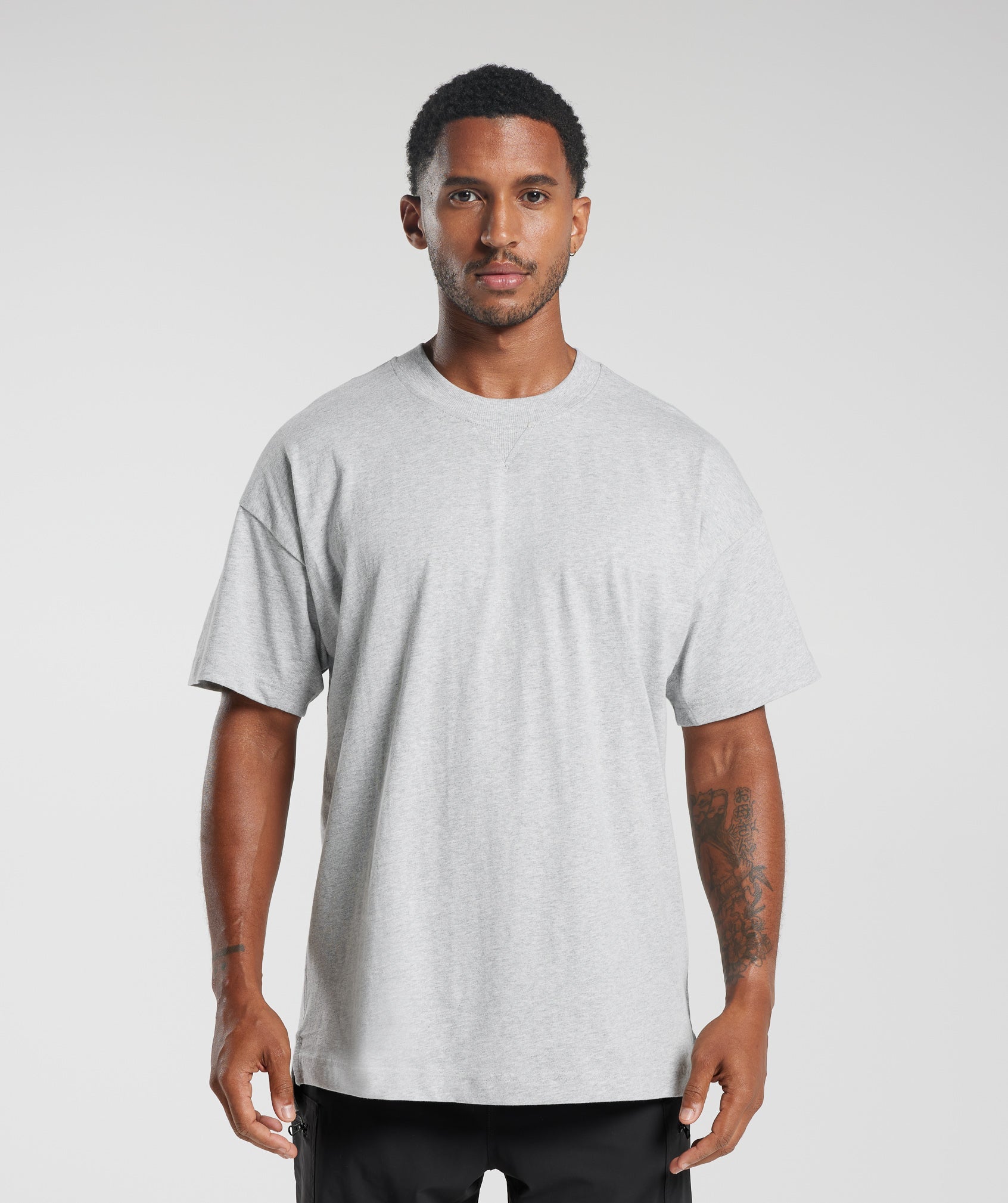 Rest Day Essentials T-Shirt Light Grey Core Marl