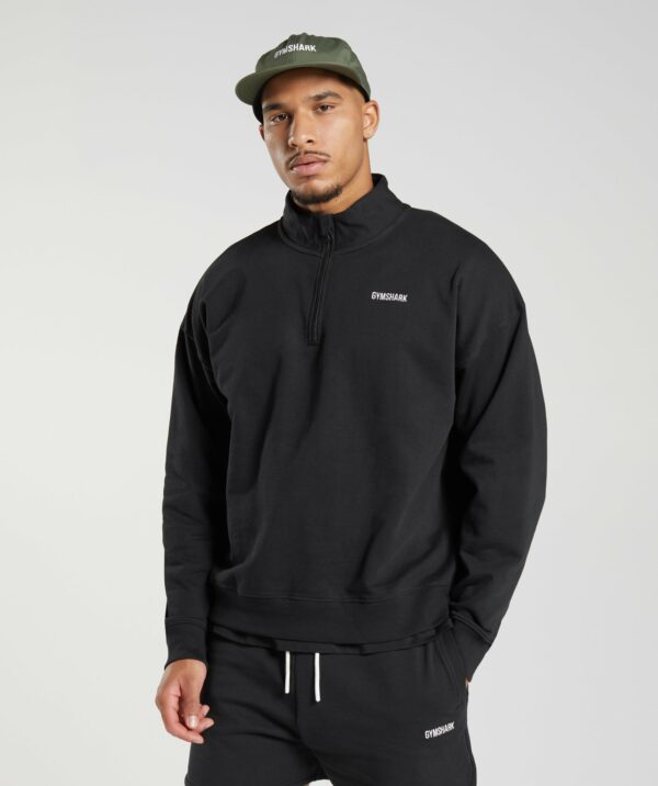 Rest Day Sweats 1/4 Zip Black - immagine 2