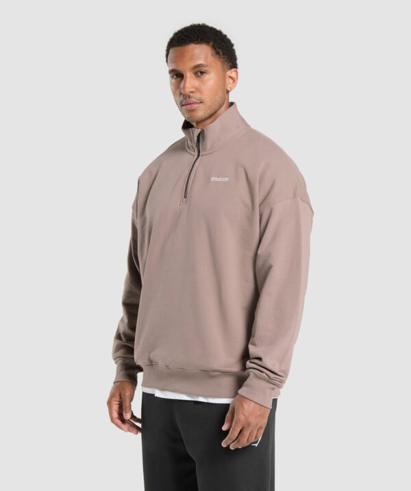 Rest Day Sweats 1/4 Zip Powder Mauve - immagine 3