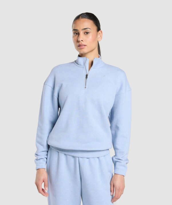 Rest Day Sweats 2.0 1/4 Zip Pullover Blue Marl